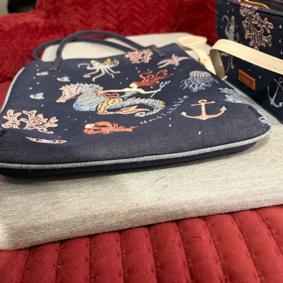 Spartina 449 Large Unsinkable Mermaid Bag & Crossbody Bag - Picture 7 of 12